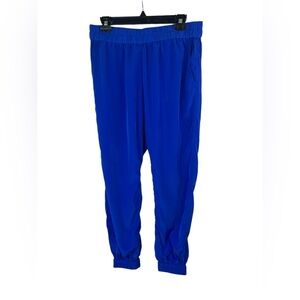 Lilla P pull on blue silky jogger style pants size large‎